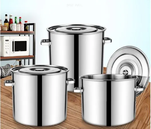 Stainless Steel Barrel Soup Bucket Pot