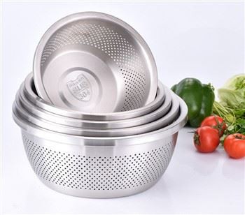 Stainless Steel Rice Saringan Rice Washing Bowl